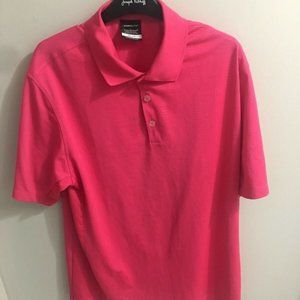 Nike Golf Men's Large Polo Shirt Dri-Fit Pink
